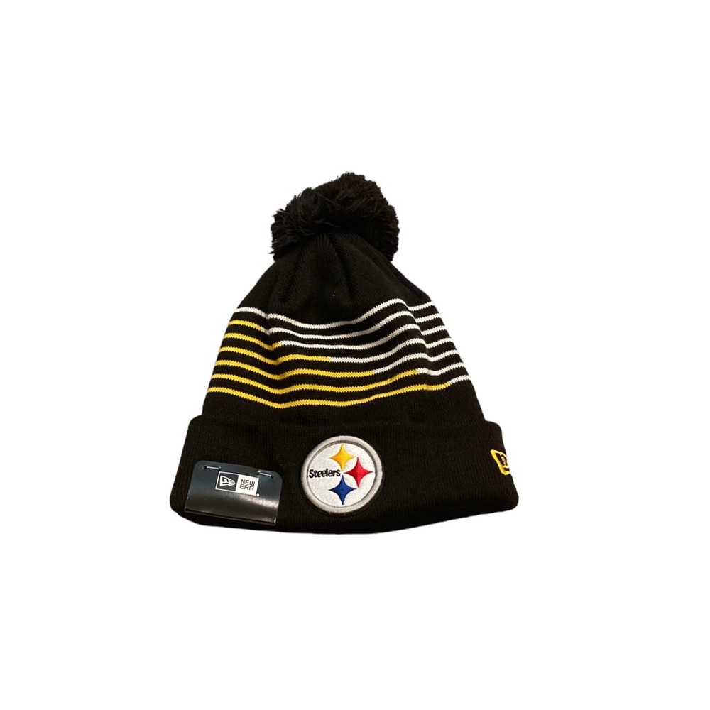 Pittsburgh Steelers New‎ Era Logo Pom Beanie Hat Cap